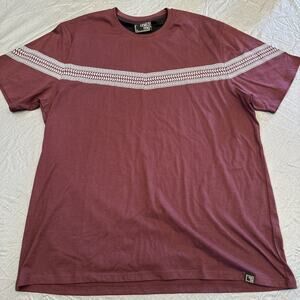 Level Ten Couture Versace Pattern Tshirt Burgundy Purple Men's XL